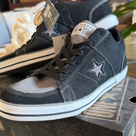Converse one Star sport Skate VI Sneakers rare 2007 new black and gray leather - Picture 1 of 17